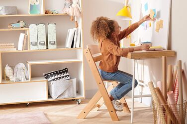 Дитячий стільчик Kinderkraft ENOCK 3 в 1: регульована спинка, захисний бампер, для дітей від 6 місяців до 10 років (чорний)