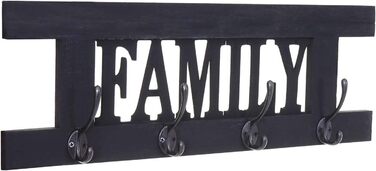 Набір настінних вішалок Mendler HWC-C60 HomeFamily Coat Rack Panel, Shabby Look Vintage - (темно-сірий, 21 x 60 x 7 см)