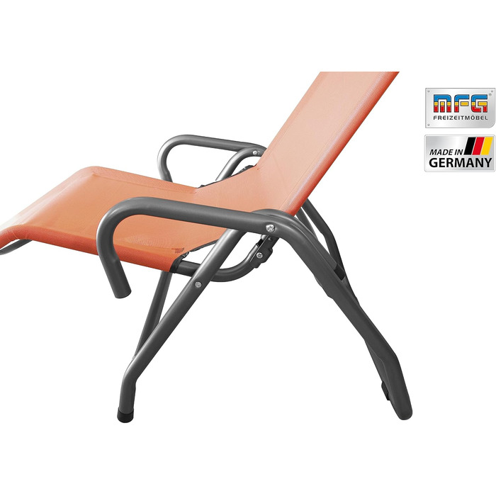 Лежак для басейну та саду MFG, 3', антрацит/теракота