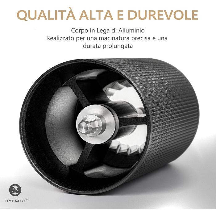 Ручна кавомолка TIMEMORE Chestnut C3 ESP PRO, чорна - для еспресо та френч-прес