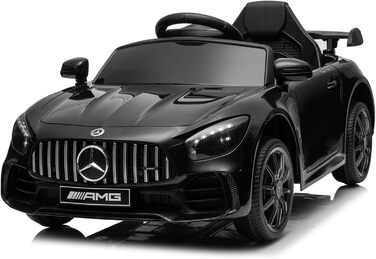 Дитячий електромобіль Mercedes-Benz AMG 12V, чорний, з пультом, MP3, LED, 2-дверний