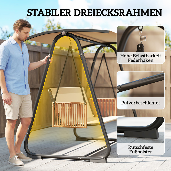 Гойдалка садова тримісна 