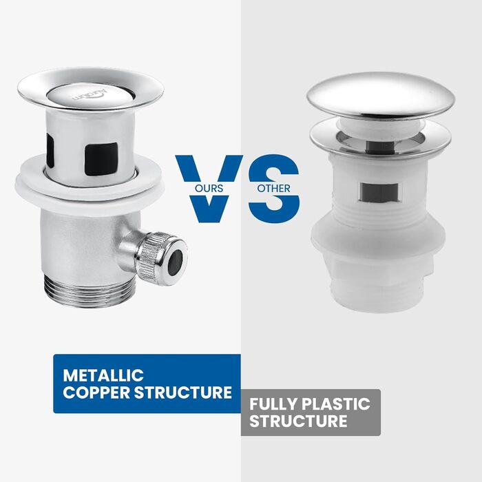 Змішувач для ванної кімнати Auralum з витяжною штангою, однорідний змішувач для раковини з комплектом зливу, хром. Змішувач для раковини, змішувач для ванної кімнати, одноручний змішувач, змішувач для раковини для ванної кімнати