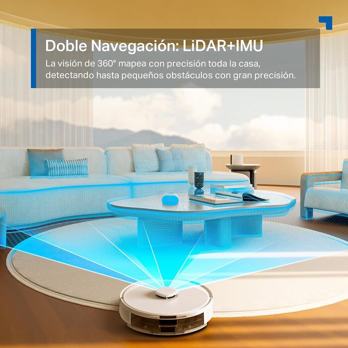 Робот-пилосос Tapo RV30 Max Plus з функцією миття та автоматичною станцією самостійного очищення, 5300Pa, LiDAR+IMU, голосове керування Alexa & Google Assistant, білий