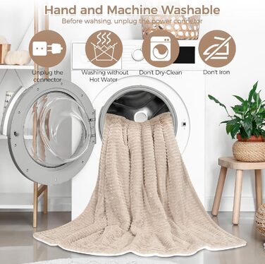 Електрична ковдра 160x130 см, Бежева