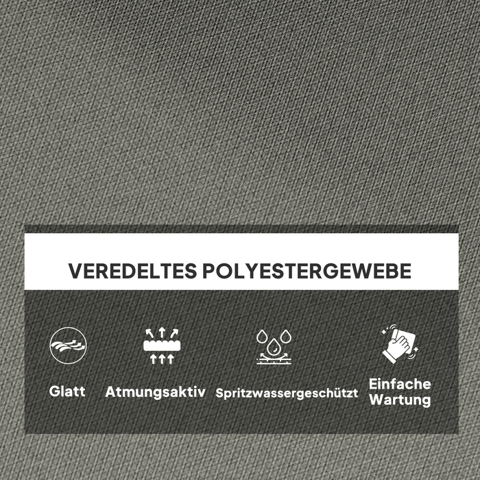 Подушка для саду та вуличних меблів, м'який наповнювач, ідеально підходить для гамаків та гойдалок, сірого кольору