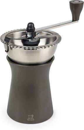 Кавомолка Peugeot Kronos - ручна, з регульованим сталевим жорном, 19 см, шоколадно-коричнева