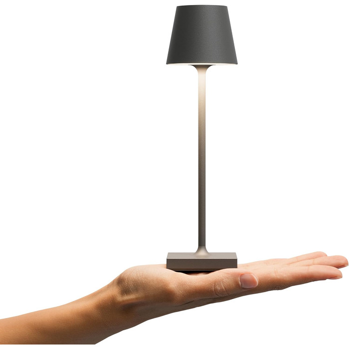 LED-лампа SIGOR Nuindie 2.0: бездротова, диммувана, для дому та вулиці, IP54, 38 см, USB-C, 12 год, графітовий