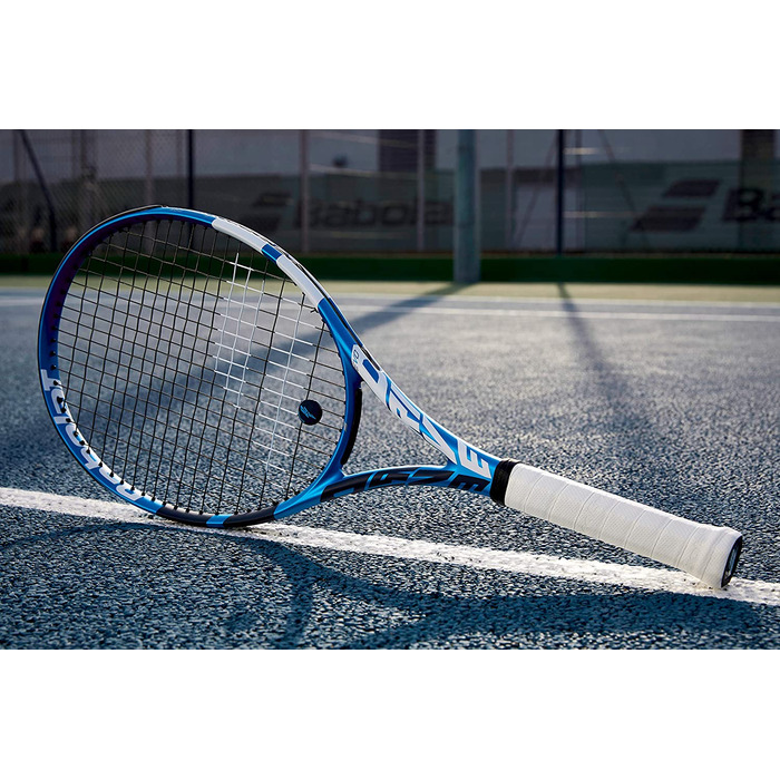 Тенісна ракетка Babolat Evo Drive для дорослих, унісекс, 136-синя, з кишенею на талії , з захопленням 3