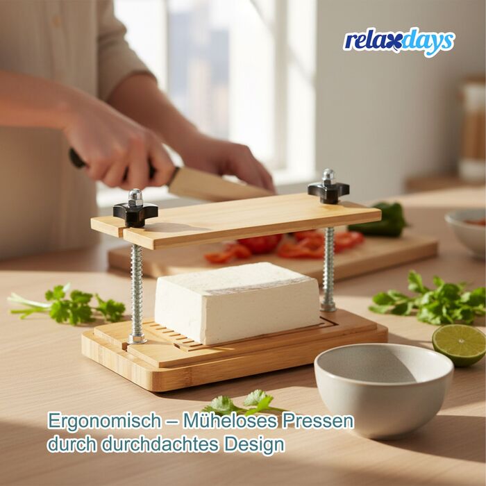 Пресс для тофу Relaxdays з бамбука та нержавіючої сталі