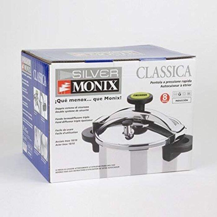 Скороварка Monix Classica Traditional 8 л, нержавіюча сталь, срібло