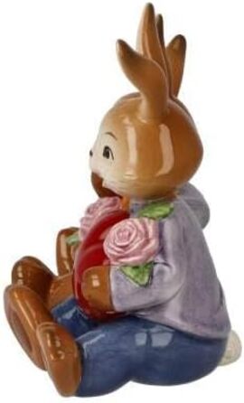 Статуетка Кролик Гебель Моя Валентинка Скарб, виготовлена з фаянсу, розміри 12 х 8 х 12 см, 66-845-84-1