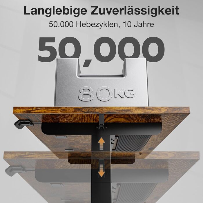 Електричний стіл з регулюванням висоти 120x60 см з функцією пам'яті, для офісу та дому. Білий колір, керування кабелями та гачки.