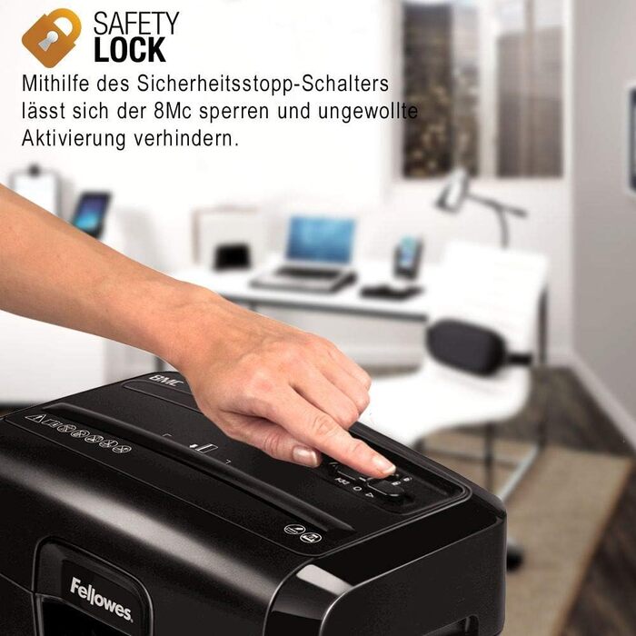 Fellowes Powershred LX50 – Шредер для офісу та дому, 8Mc, чорний