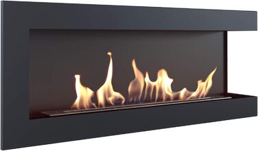 Мм Камін з лівою стінкою Ethanol Black Corner Fireplace (1200 x 280 мм), 600x280