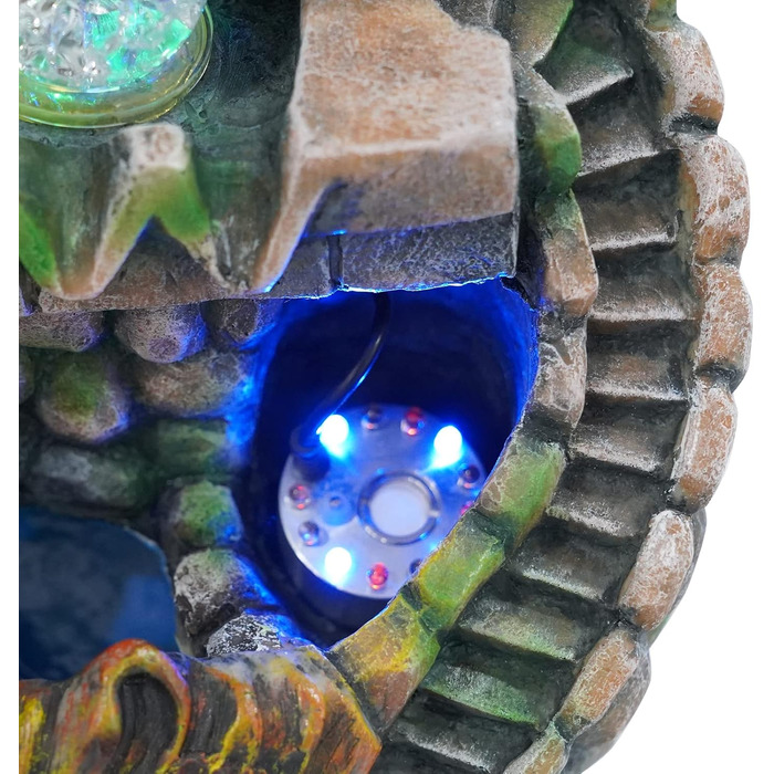 Кімнатний фонтан з LED підсвіткою - настільний фонтан, водоспад, фонтан з туманом для дому та офісу