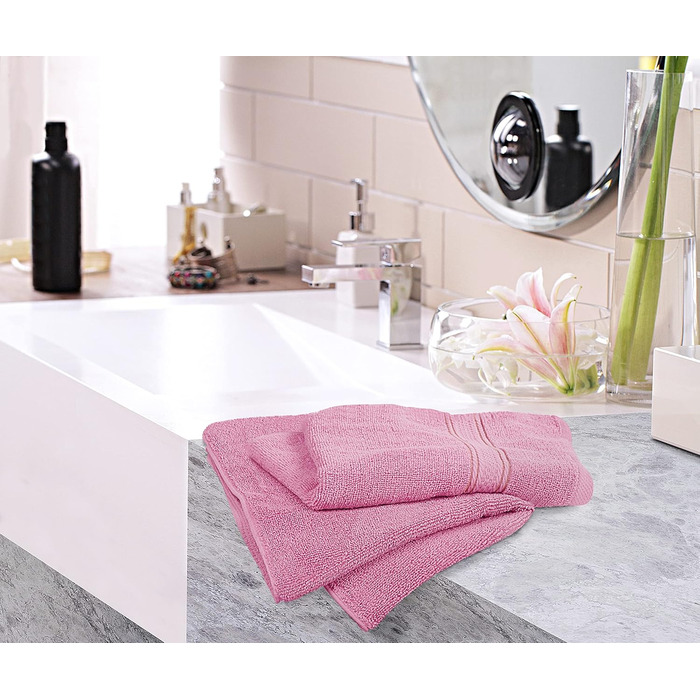 Набір рушників Utopia Towels Premium, 100 бавовна, 600 г/м, 40,6x71,1 см, рожевий, 6 шт.