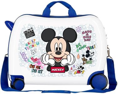 Дитяча валіза Disney Mickey Be Cool Blue 50 x 39 x 20 см жорсткий бічний кодовий замок з ABS 34 л 1,8 кг 4 рулони ручної поклажі