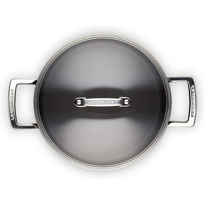 Каструля Fleischtopf Le Creuset з антипригарним покриттям, Ø 24 см, для всіх типів плит (включно з індукцією), антрацит/срібло