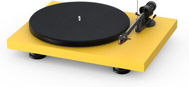 Вініловий програвач Pro-Ject Debut Carbon EVO з карбоновим тонармом, електронним перемикачем швидкостей і картриджем Ortofon 2M Red (сатиновий жовтий)