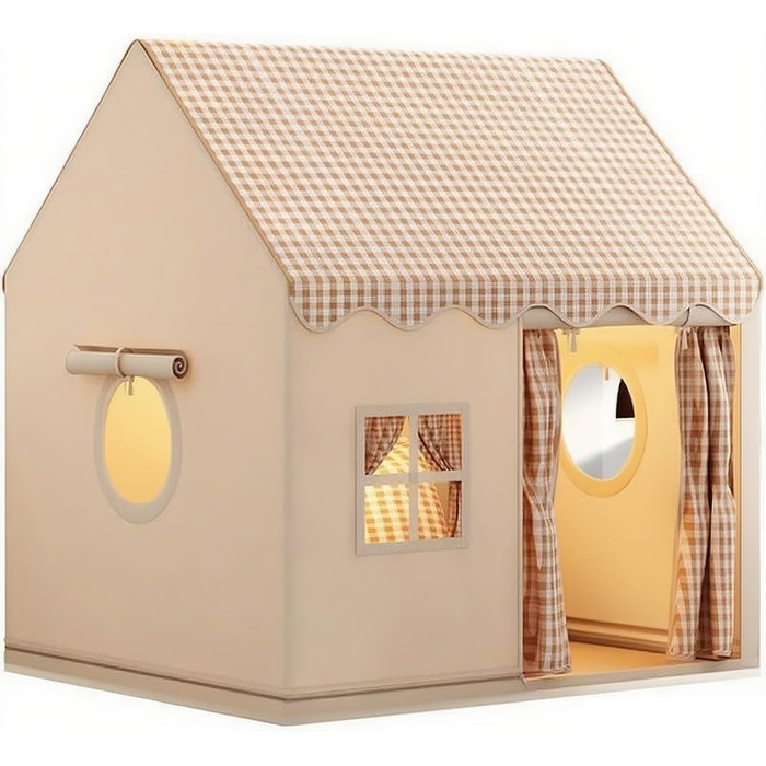 Дитячий намет для гри в приміщенні JRUKM - ігровий будиночок для дівчаток та хлопчиків, намет-ігровий будиночок для дитячої кімнати, для ігор та читання (нейтральні кольори)