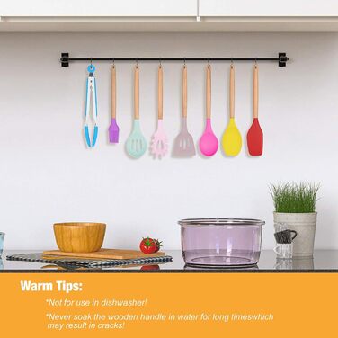 Набір силіконового посуду з лічі, 12 предметів, термостійкий, антипригарний, без вмісту BPA (кольоровий)