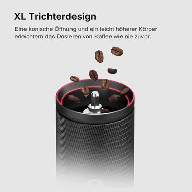 Кавомолка ручна TIMEMORE Chestnut Ganzmetall C5 Pro, чорна: керамічний жолоб, 25г, сталь