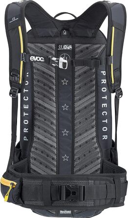 Рюкзак-рюкзак EVOC FR TRAIL BLACKLINE 20 л для велосипедних турів і трейлів (LITESHIELD Back Protector TV/GS Certified, ергономічний LITESHIELD SYSTEM AIR), (S, Чорний)