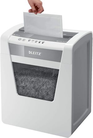 Leitz IQ 10X Premium Protect: Шредер для документів, 6 листів, білий, 18л, для офісу та дому, сертифікований TÜV+GS