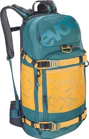 Рюкзак EVOC FR PRO 20l Protector Backpack Daypack (інтегрований протектор для спини, LITESHIELD SYSTEM, кріплення системи гідратації, лавинний відсік, тримач для лиж та сноуборду, розмір S, M/L, XL) (Бензинова глина, S)