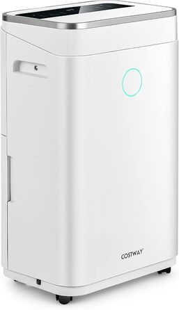 Електричний осушувач повітря COSTWAY 25L з 3 режимами, для приміщень до 30 м², об'єм бака 6,5 л, таймер 24 год, 2 швидкості, тихий режим (≤ 42 dB)