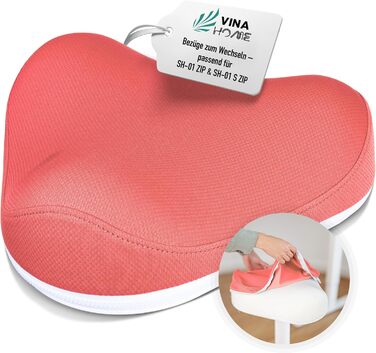 Офісний стілець SH-01 Zip з знімним чохлом | Ергономічний стілець для роботи та відпочинку | З сертифікацією IGR | Регульована висота (58-83 см) | Рожевий