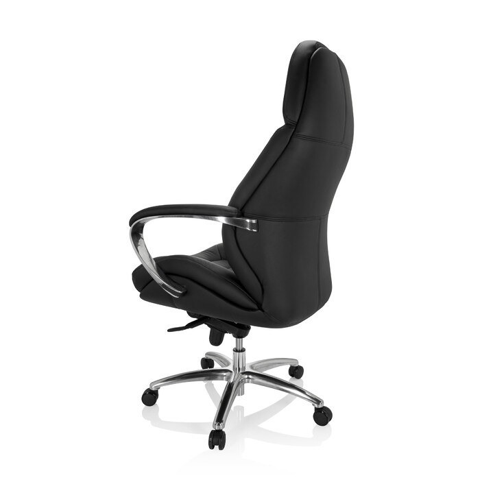 Крісло офісне / Крісло керівника BRENTON XXL зі штучної шкіри чорного кольору hjh OFFICE