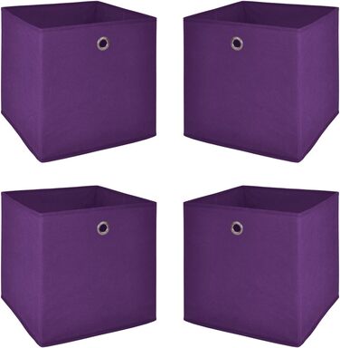 Меблі Акут розкладний набір з 4 шт. в кольорі ожина, ящик для зберігання кімнатних перегородок або полиць