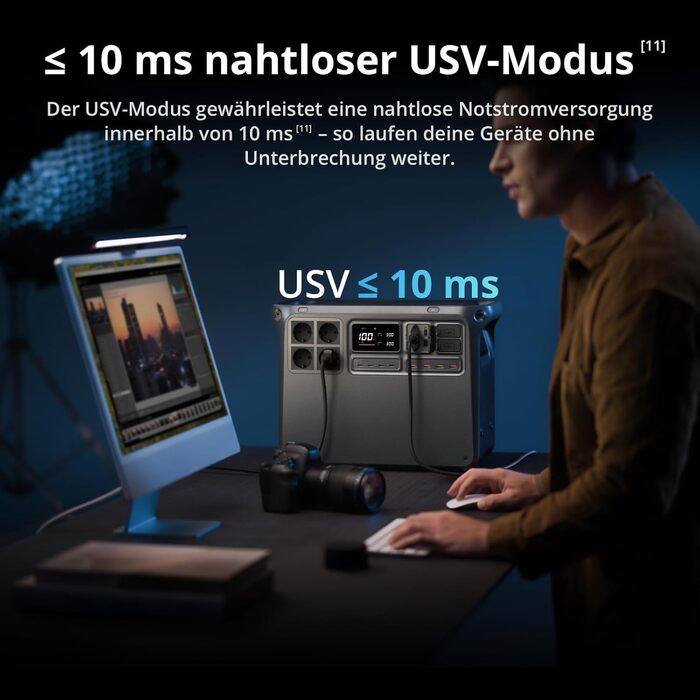 Портативна сонячна електростанція DJI Powerstation 1000W, 512Wh LiFePO4, 4-в-1, 23db, для кемпінгу та автономного життя