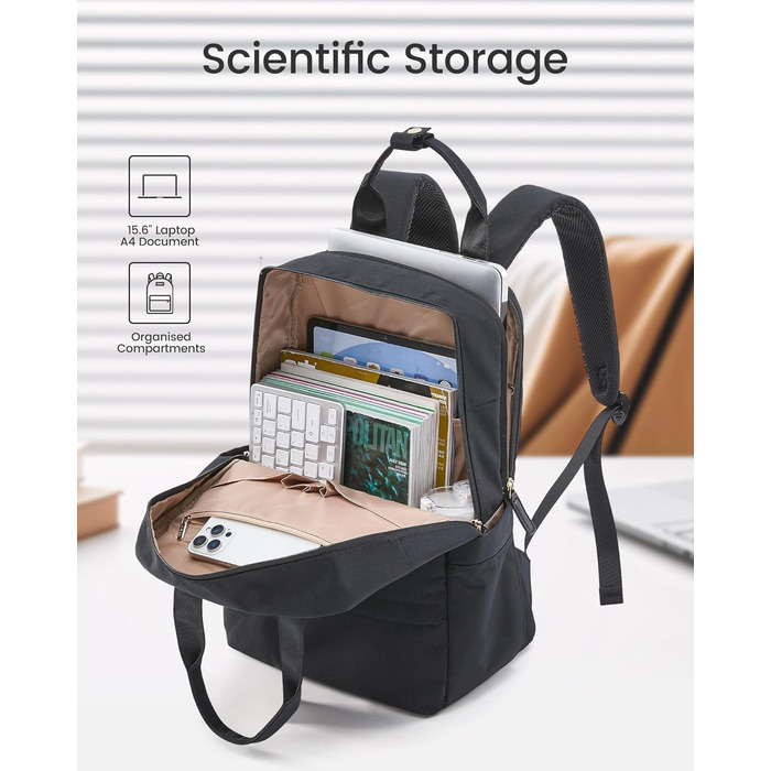 LOVEVOOK Рюкзак для жінок, 15.6 дюймів, рюкзак для школи, підлітки, дівчатка, елегантний, для подорожей, рюкзак для університету, робочий, водонепроникний, для роботи, подорожей, навчання, "LOVEVOOK"