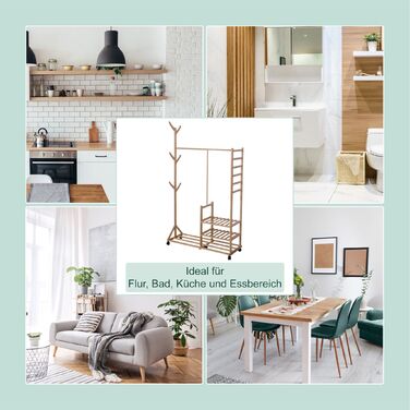 Підставка для одягу Relaxdays з полицею для взуття та гачками