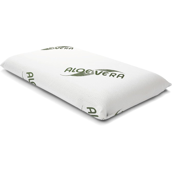 Ортопедична подушка для шиї Siebenschläfer - подушка з віско-гелевої піни (Memory Foam) з чохлом з алое вера - розмір 70x42 см, висота 15 см
