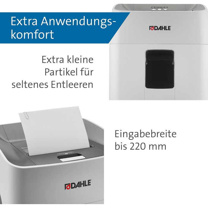 Шредер Dahle ShredMATIC 90 Aktenvernichter з автоподачею, P-4, P5, 300 аркушів, світло-сірий/сірий