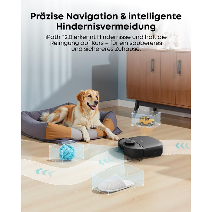 Робот-пилосос Eufy C28 з функцією миття підлоги, HydroJet самоочисний валик, потужність 15000Pa, 5-в-1 Omni-станція, антизаплутувальна щітка, розпізнавання перешкод за допомогою ШІ