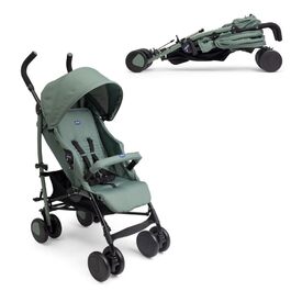 Дитяча коляска Chicco Echo Lite, зелений колір, від народження до 22 кг, регульована спинка, великий сидіння, захист від ударів, складаний дощовик, гальма та поворотні колеса