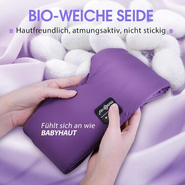 Маска для сну з Bluetooth-навушниками, 100% затемнення, шовкова маска для очей, для чоловіків та жінок, м'які навушники, Bluetooth маска для сну, подорожей (фіолетова)