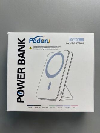 Вт PD, LED-дисплей, для iPhone 12-16, синій (білий), 10000mAh MagSafe, 22.5