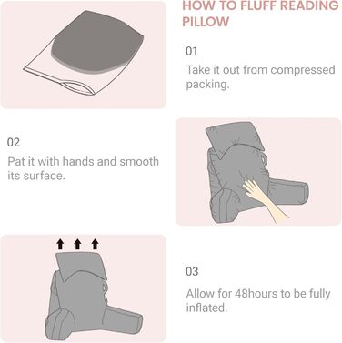 Портативне подушкове крісло для читання з підголовником (Oeko-Tex), м'яке крісло з підлокітниками та кишенями для дорослих, зручне ліжко-подушка з memory foam для гуртожитку (Рожевий, Преміум Великий)