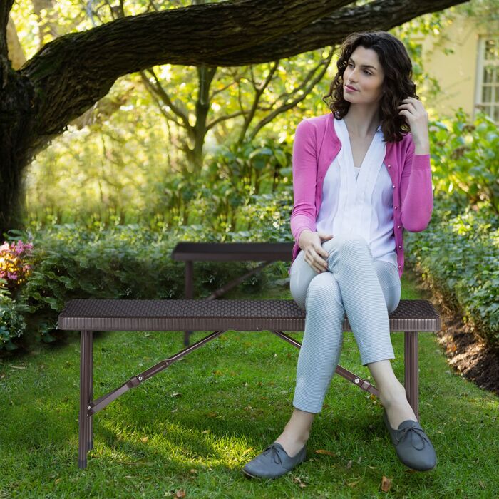 Набір з двох пивних лавок Relaxdays у коричневому кольорі