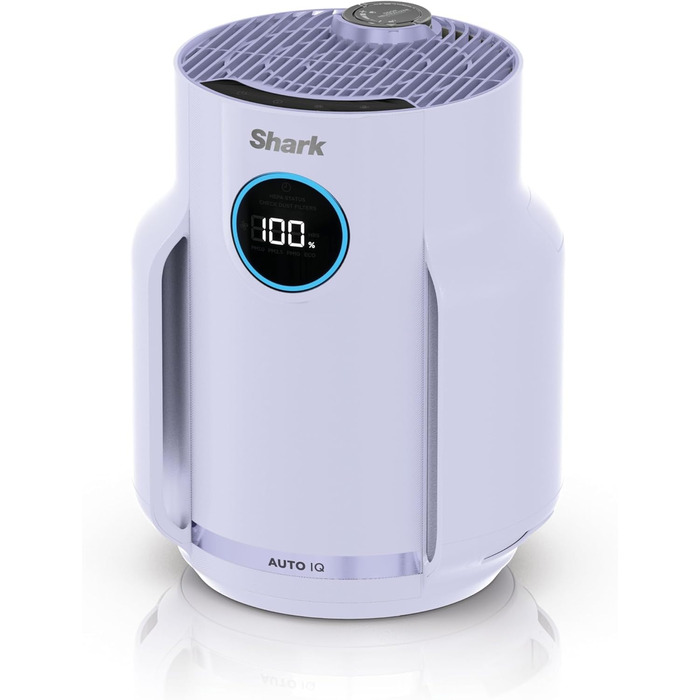 Повітряний фільтр Shark NeverChange HP150EU: для кімнат до 60 м², HEPA-фільтр на 5 років, 99,97% від алергенів, авто-режим, тиха робота, LED-дисплей, білий