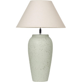 Настільна лампа Beliani з керамічним цоколем у формі вази, білий абажур, регульований вимикач