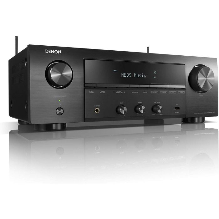 Стереоприймач Denon DRA-800H, Alexa, 5 HDMI, Фоно, Bluetooth, WLAN, DAB, AirPlay 2, HEOS, Чорний