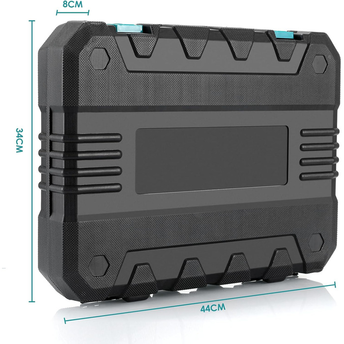 Набір інструментів TLGREEN 198 предметів у кейсі: побутовий, з тріскачкою, набором головок, викрутками, універсальний темно-зелений + чорний