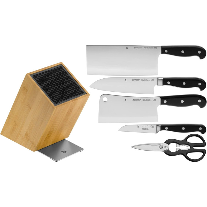 Набір ножів WMF Spitzenklasse Plus Asia з блоком FlexTec, 6 предметів, Made in Germany